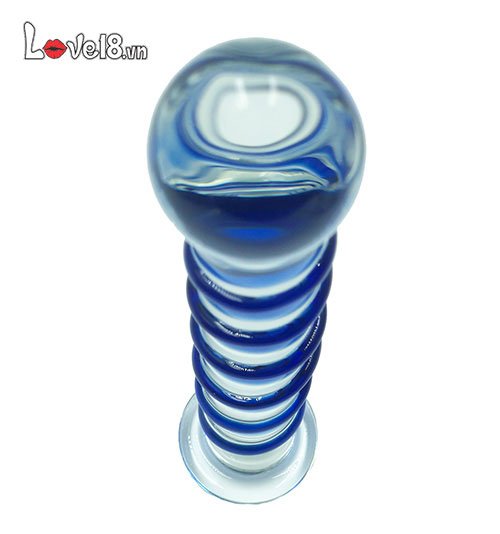 Dương vật giả thủy tinh gân xoắn xanh massage tiền liệt tuyến gay