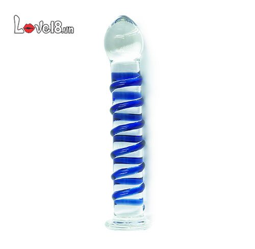 Đồ chơi tình dục thủy tinh xanh gân xoắn cao cấp hấp dẫn