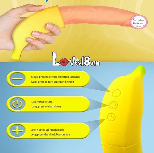 Dương vật ngụy trang chuối vàng silicon cao cấp kín đáo thoải mái dễ dùng