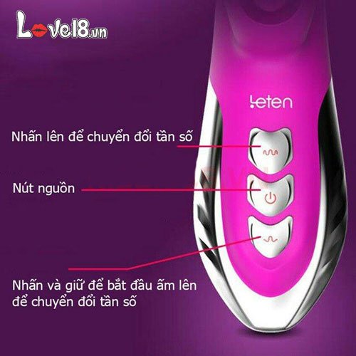 Dương vật rung thụt Leten lưỡi liếm 10 chế độ rung điểm G cực phê