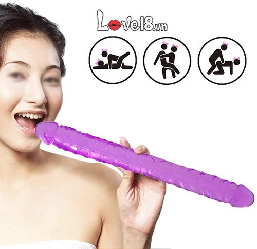 Dương vật silicon 2 đầu mềm dài siêu kích thích sextoy đồng tính