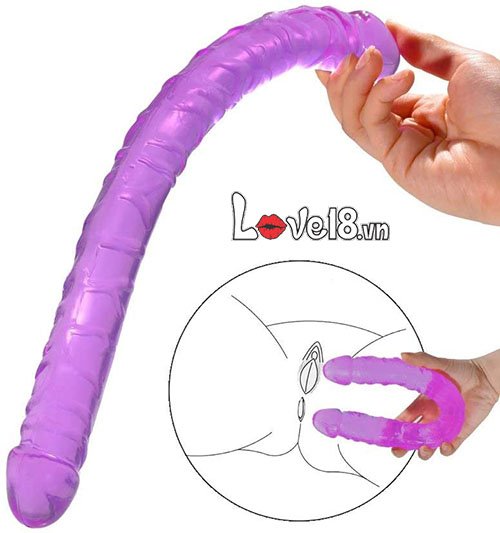 Dương vật silicon 2 đầu mềm dài siêu kích thích sextoy đồng tính