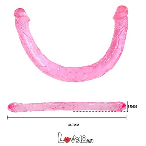 Dương vật silicon 2 đầu mềm dài siêu kích thích sextoy đồng tính