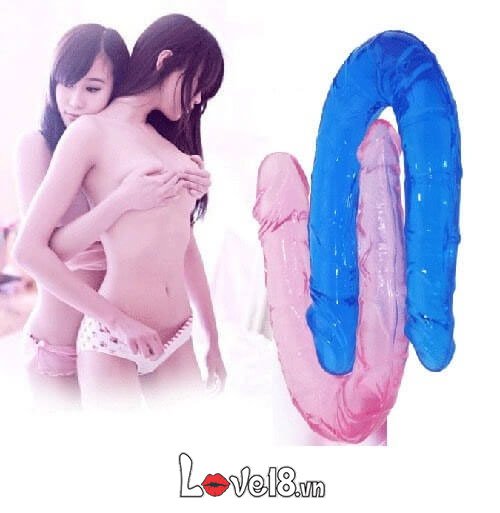 Dương vật silicon 2 đầu mềm dài siêu kích thích sextoy đồng tính