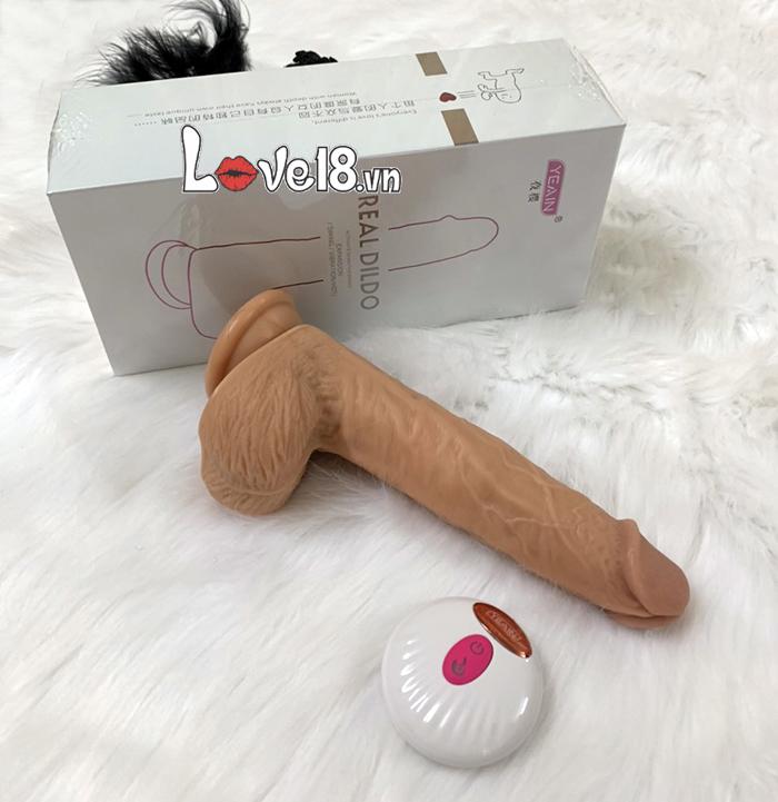 Dương vật silicone gắn tường Real Dildo rung thụt sưởi ấm cao cấp
