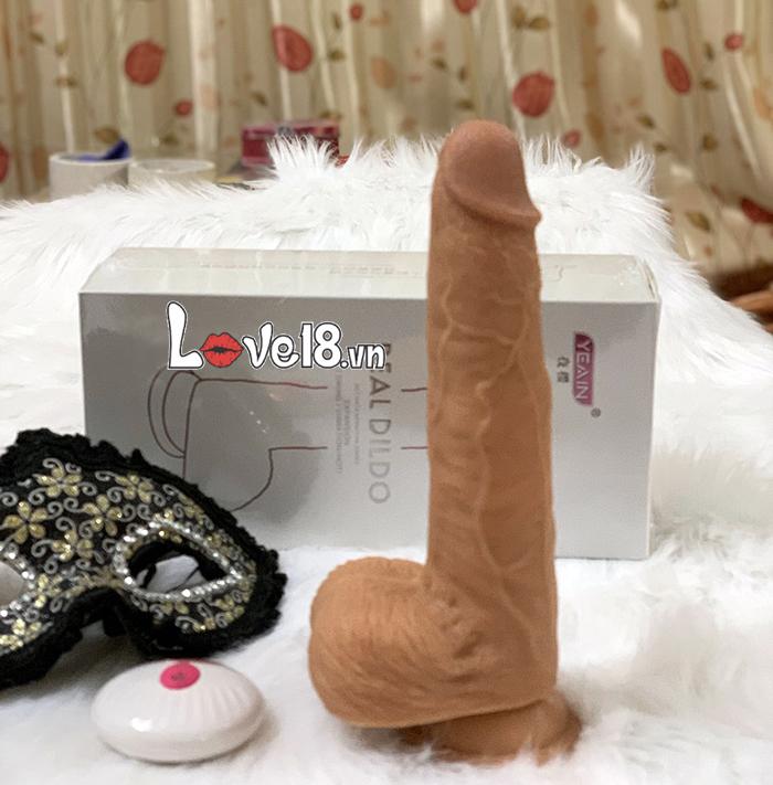 Dương vật silicone gắn tường Real Dildo rung thụt sưởi ấm cao cấp