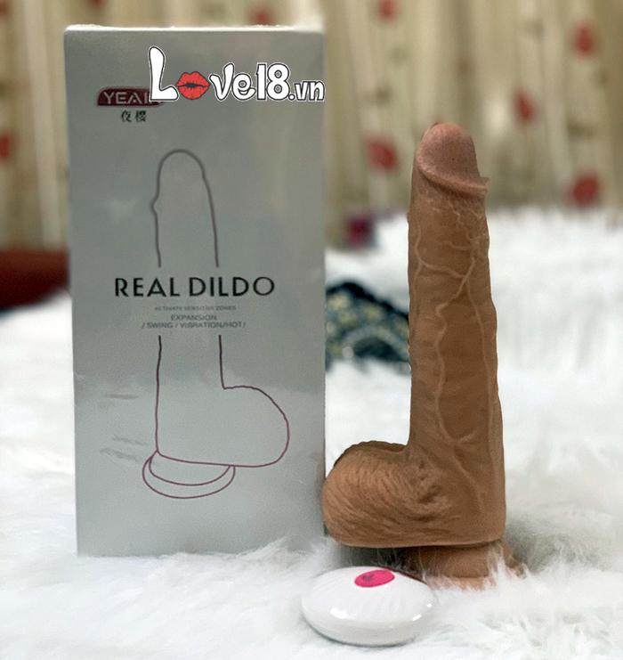 Dương vật silicone gắn tường Real Dildo rung thụt sưởi ấm cao cấp