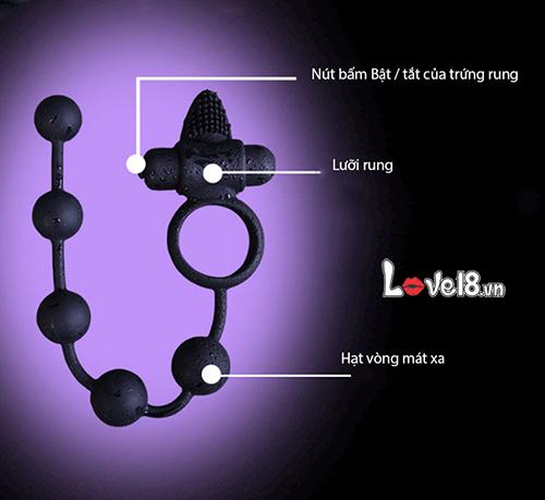 Vòng rung hậu môn 3 trong 1 xích bi kích thích tăng khoái cảm