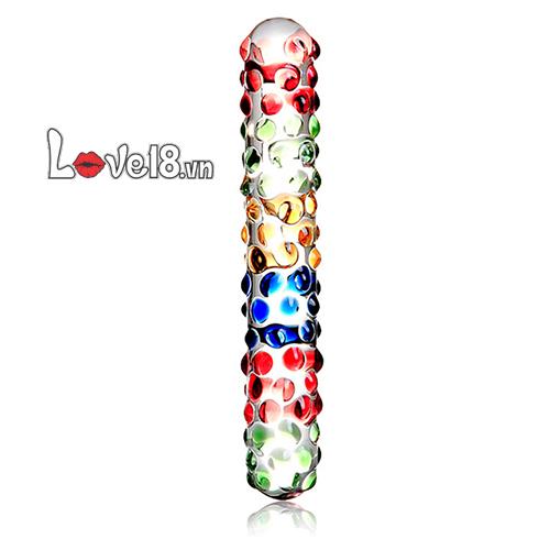 Dương Vật Thủy Tinh 4 Màu Sang Trọng – Pha Lê Bi Tinh Tế, Hấp Dẫn