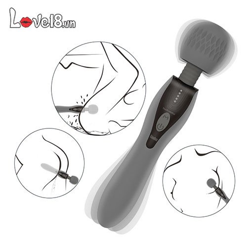 Chày rung 2 đầu Gusdun Gentleman AV Stick silicon 5 chế độ kích thích