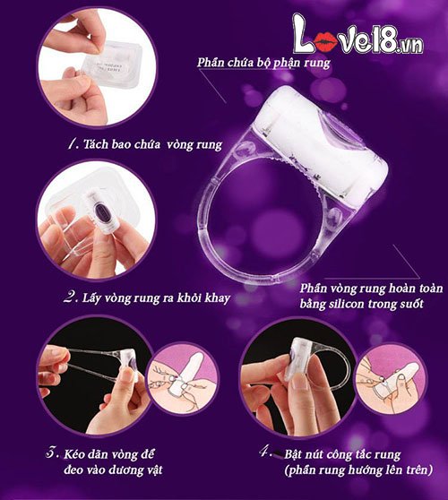 Vòng rung Durex silicon cao cấp tăng khoái cảm nam giới