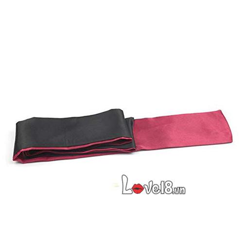 Khăn Bịt Mắt Lụa Satin BDSM Đen Đỏ Kích Thích Mạnh Mẽ