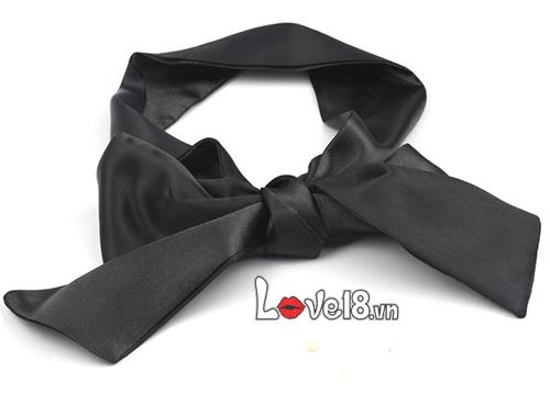 Khăn Bịt Mắt Lụa Satin BDSM Đen Đỏ Kích Thích Mạnh Mẽ