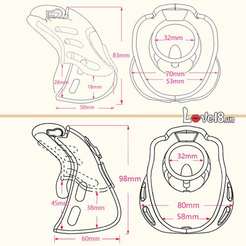 Khóa Dương Vật Cao Cấp Bạo Dâm Trong Suốt Kích Thích