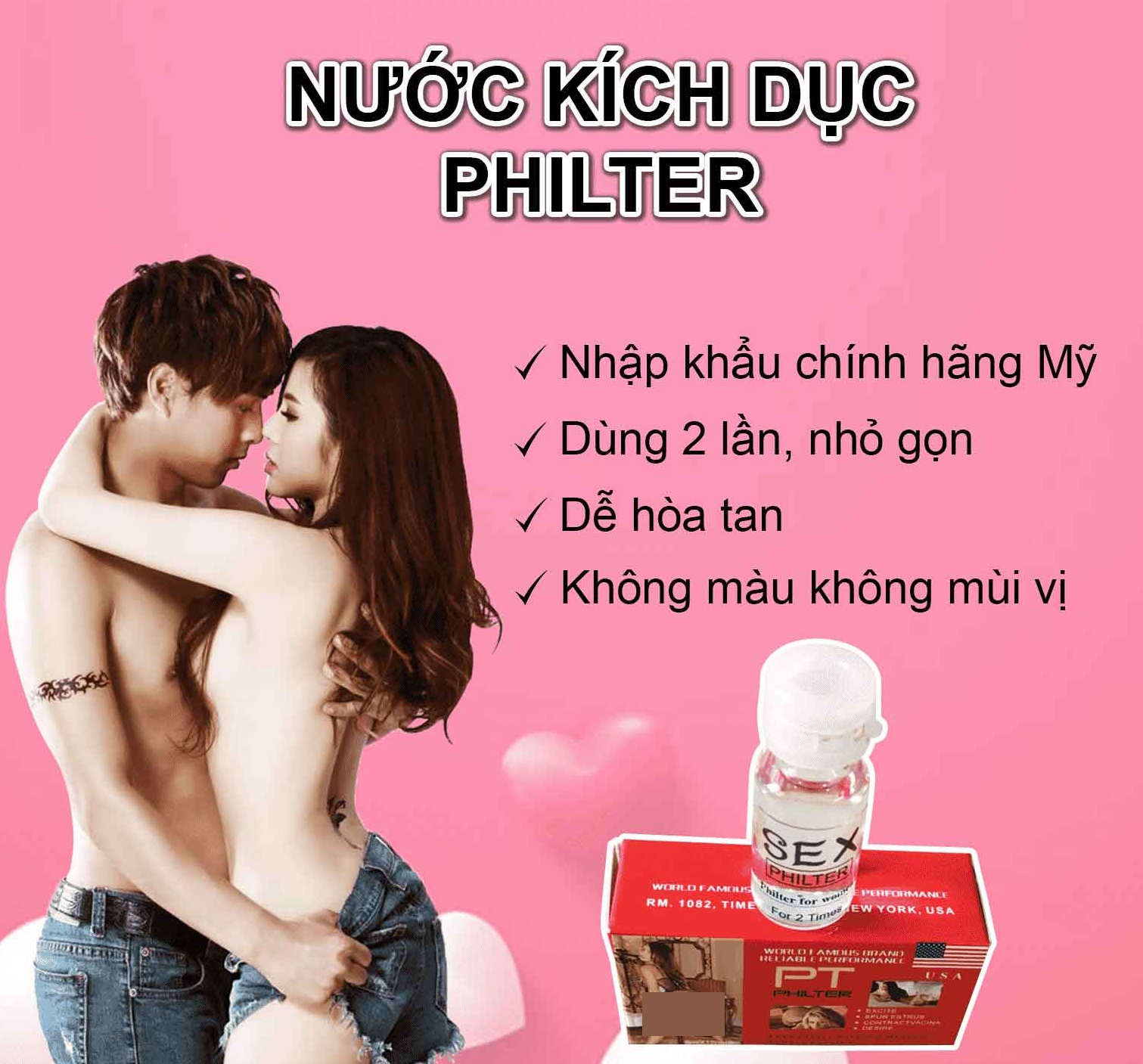 SEX PHILTER Nước kích thích nữ chính hãng Mỹ tăng ham muốn