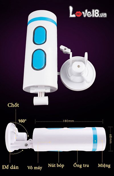 Cốc thủ dâm đôi gắn tường rung mạnh Nhật Bản kích thích