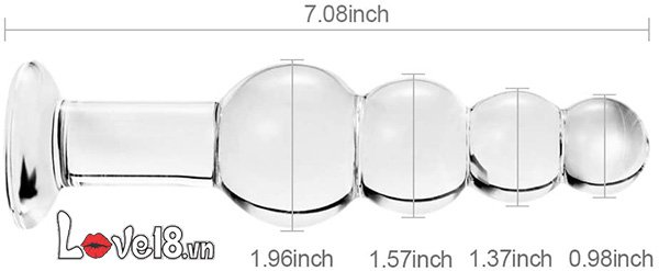 Kích thích hậu môn thủy tinh chuỗi bi to chất lượng giá tốt