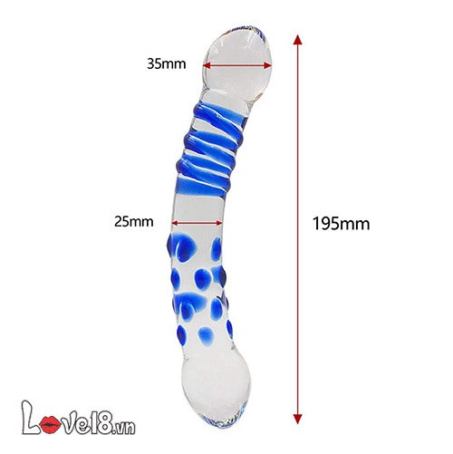 Dương vật thủy tinh chấm bi siêu đẹp kích thích mạnh mẽ