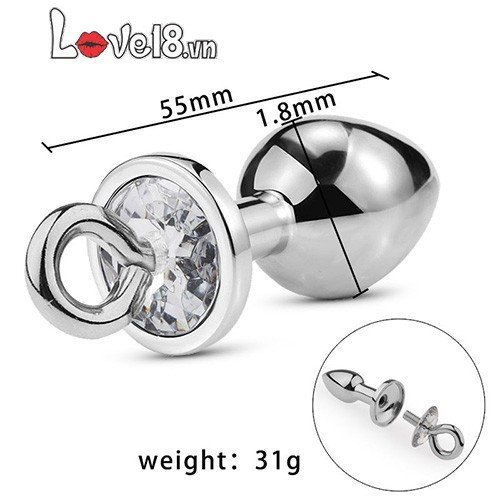 Phích cắm hậu môn kim loại móc treo bạo dâm siêu kích thích
