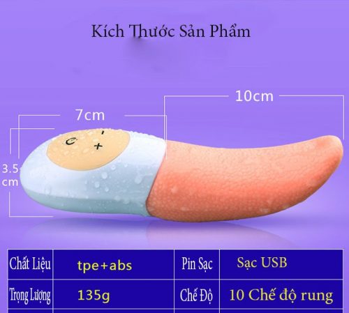 Lưỡi liếm âm đạo 2 trứng rung cao cấp, siêu kích thích