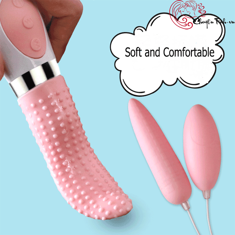 Lưỡi liếm Crazy Tongue cao cấp kèm trứng rung đôi sexy hấp dẫn