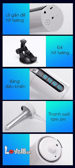 Máy mút dương vật tự động sưởi ấm Air Jet siêu thích thú