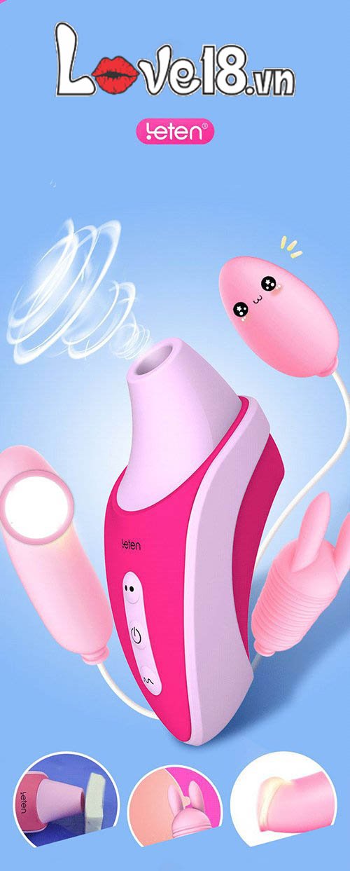 Máy bú mút trứng rung Leten đa năng cho nữ kích thích điểm G liếm âm