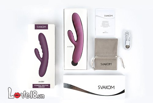 Máy massage điểm G Svakom Avery rung thụt 5 chế độ silicon an toàn