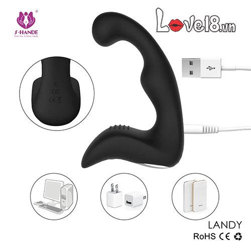 Máy massage hậu môn S-Hande Landy RCT rung 9 chế độ kích thích