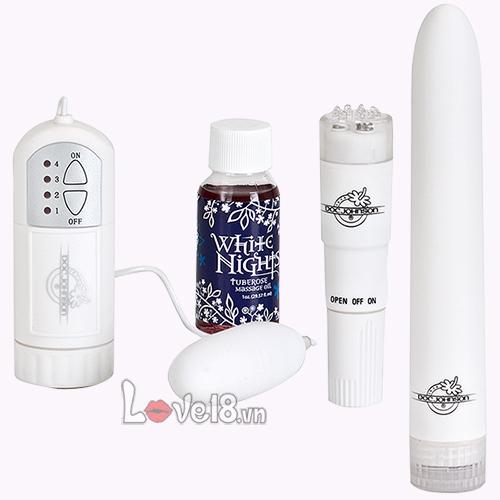 Máy mát xa Doc Johnson White Nights Pleasure Kit QT02A giá rẻ