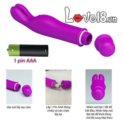 Máy mát xa mini Prettylove Elvira hai ngón rung mạnh mượt