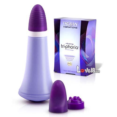 Máy mát xa Vibrating Tri-phoria Trojan 5 tần số rung xoay