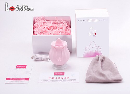 Máy rung bú mút âm vật OMYSKY hình bông hoa cực kích thích