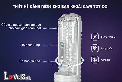 Máy thủ dâm Lovense Max 2 cao cấp điều khiển app âm đạo giả nam