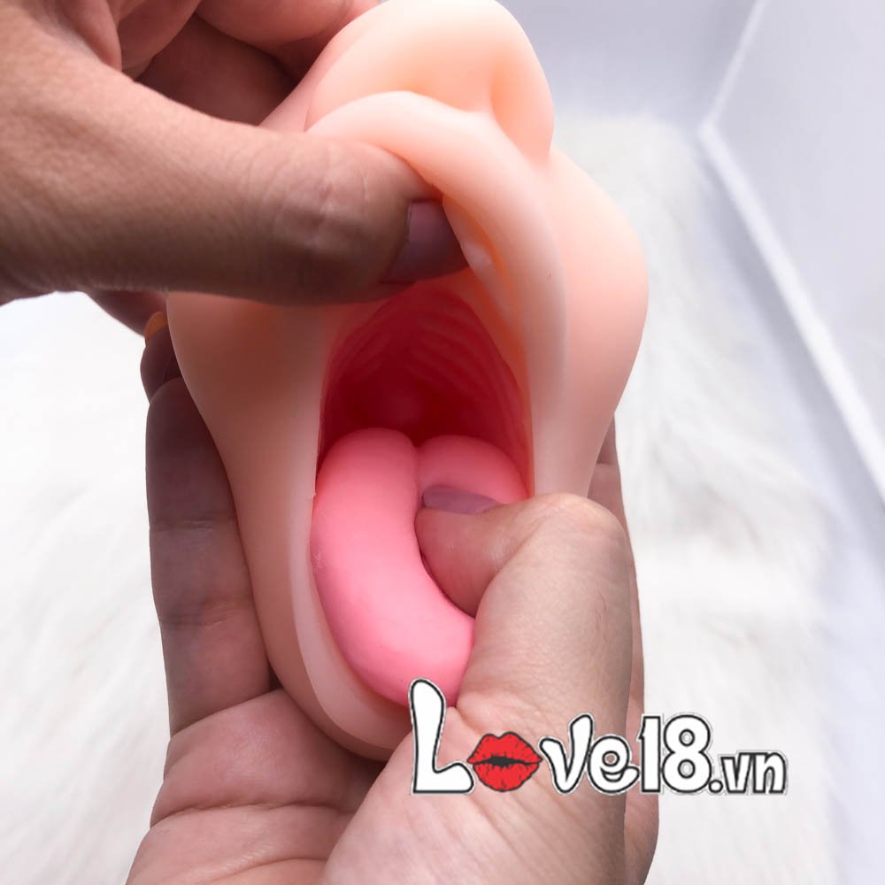 Dụng cụ thủ dâm hình miệng silicone an toàn kích thích cực đã