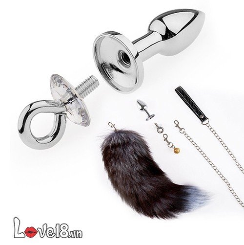 Phích cắm hậu môn kim loại móc treo bạo dâm siêu kích thích