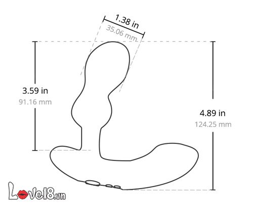 Phích Cắm Rung Lovense Edge 2 Cao Cấp Kích Thích Tuyến Tiền Liệt
