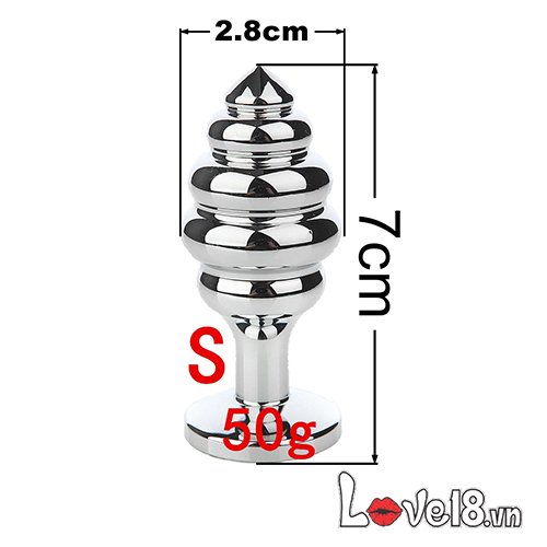 Đồ chơi hậu môn xoắn ốc thép không gỉ cao cấp kín đáo
