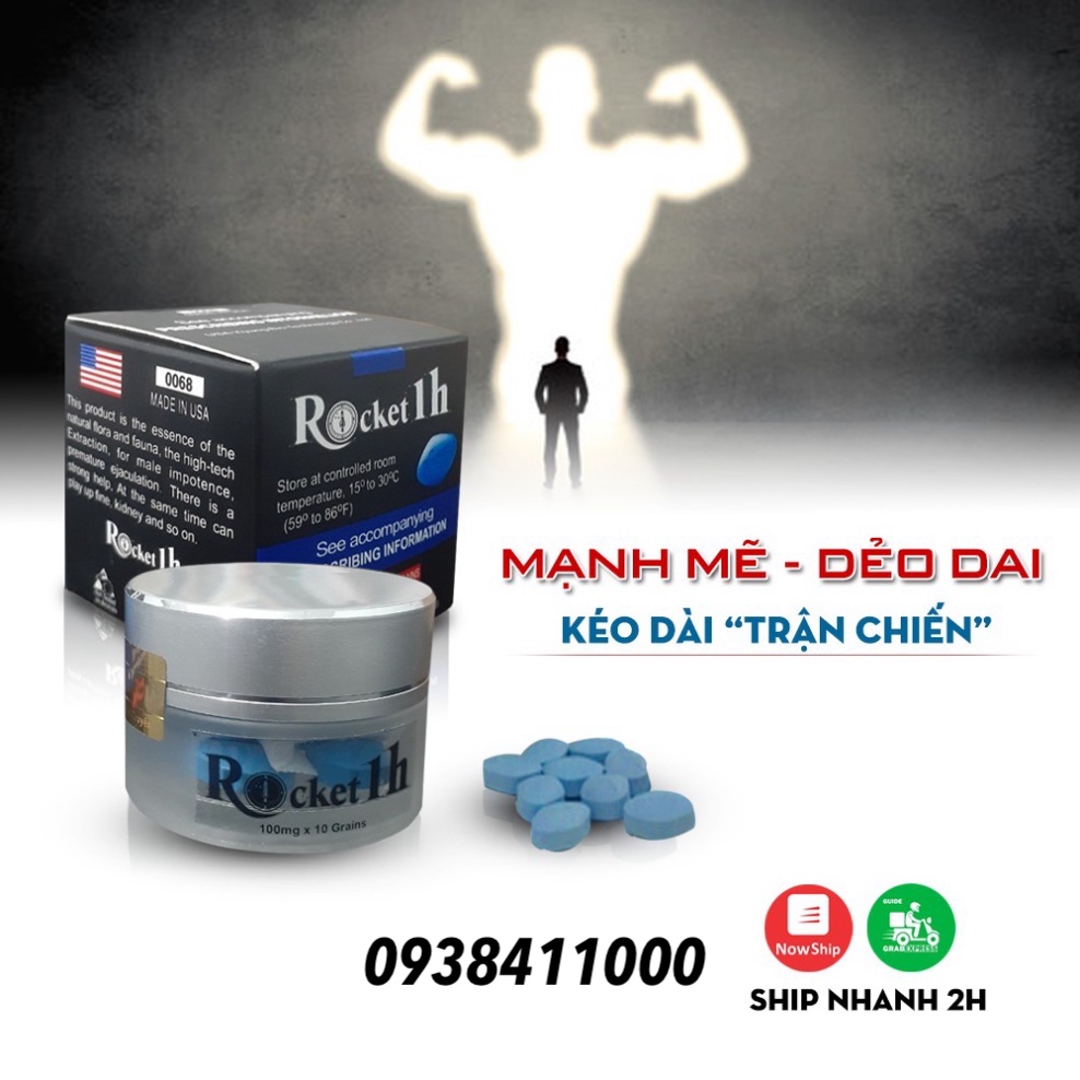 Rocket 1h Mỹ chính hãng cường dương chống xuất tinh kéo dài đẳng cấp