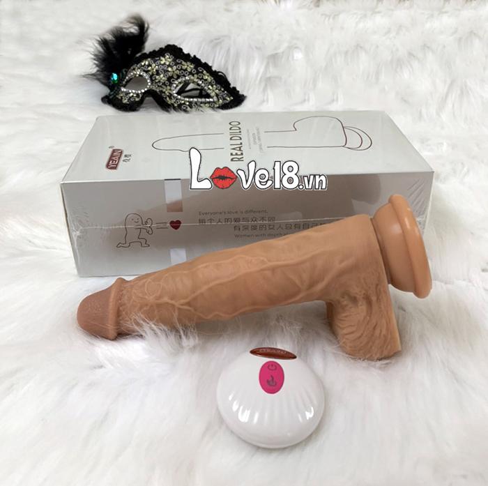 Dương vật silicone gắn tường Real Dildo rung thụt sưởi ấm cao cấp