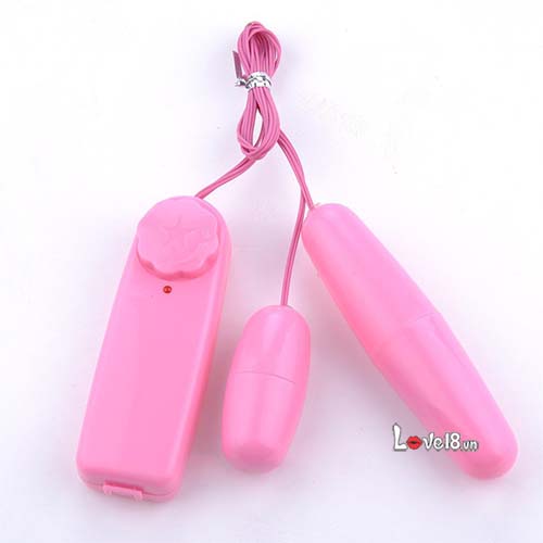 Trứng Rung 2 đầu Hồng Kép Sextoy nữ Kích thích cực đỉnh