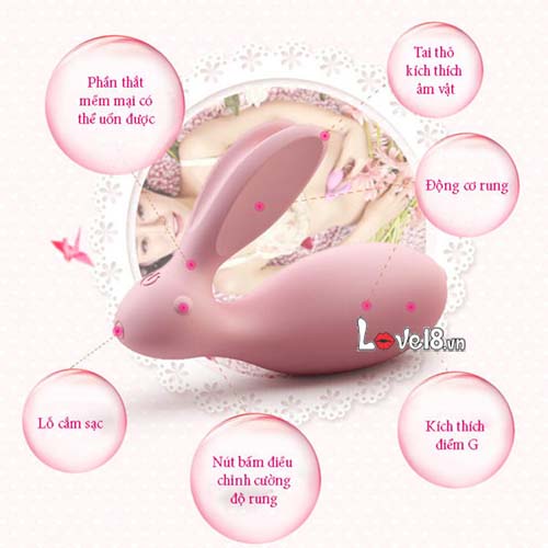 Trứng rung tình yêu Rabbit7c MS15A đa chức năng