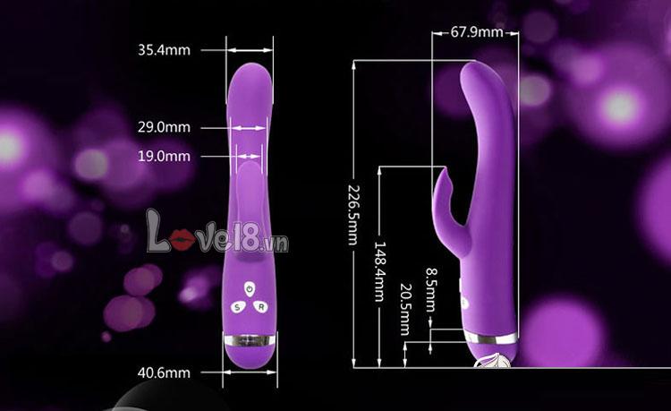 Trứng rung điểm G Durex R-VIBE MS25C kích thước