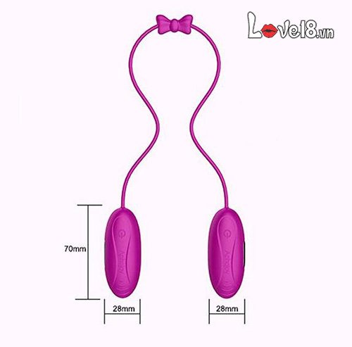 Trứng Rung Hai Đầu Có Dây Nối Silicone Cao Cấp Kích Thích Điểm G Nữ