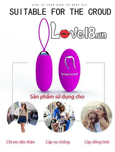 Trứng Rung Prettylove Jenny Không Dây Sạc Pin Cao Cấp Tình Yêu
