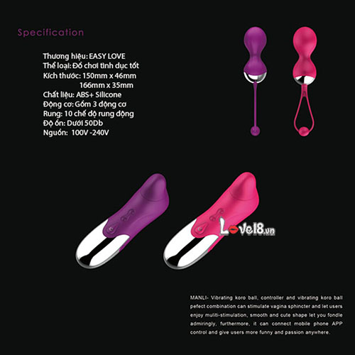 Trứng tình yêu massage vùng kín Manli DC88E dành cho nữ