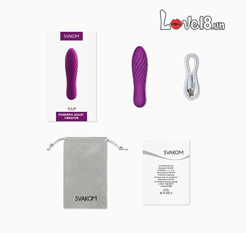 Trứng rung tình yêu Svakom Tulip nhỏ gọn cao cấp điều khiển từ xa
