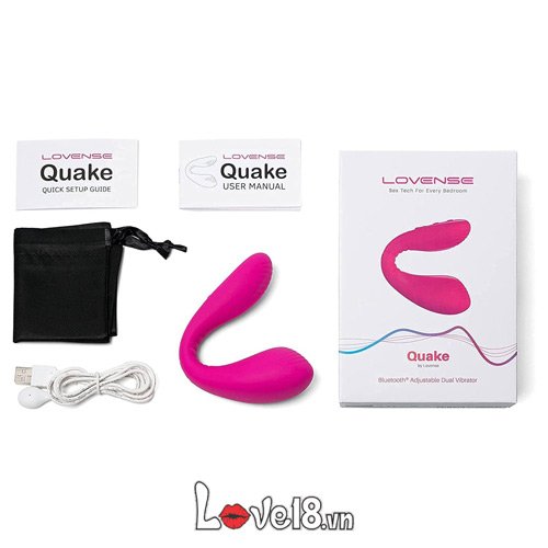 Trứng rung Lovense Quake hai đầu kích thích cực mạnh, sạc nhanh