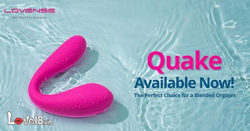 Trứng rung Lovense Quake hai đầu kích thích cực mạnh, sạc nhanh