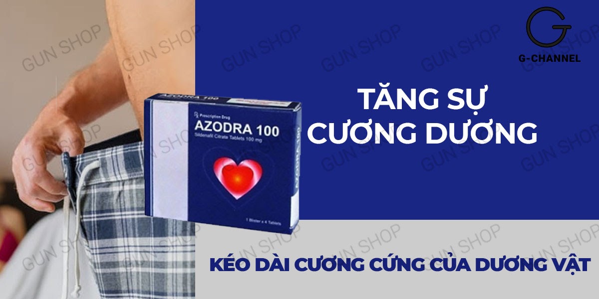 Azodra 50mg kéo dài thời gian cương dương tăng sinh lý hộp 4 viên